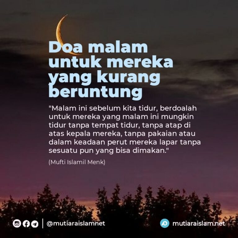 26+ Kata Islami Malam Hari Menjelang Tidur, Indah dan Menggugah